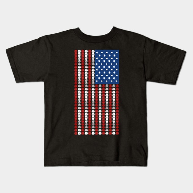 America Burger USA US Flag States Fast Food Kids T-Shirt by Monstershirts